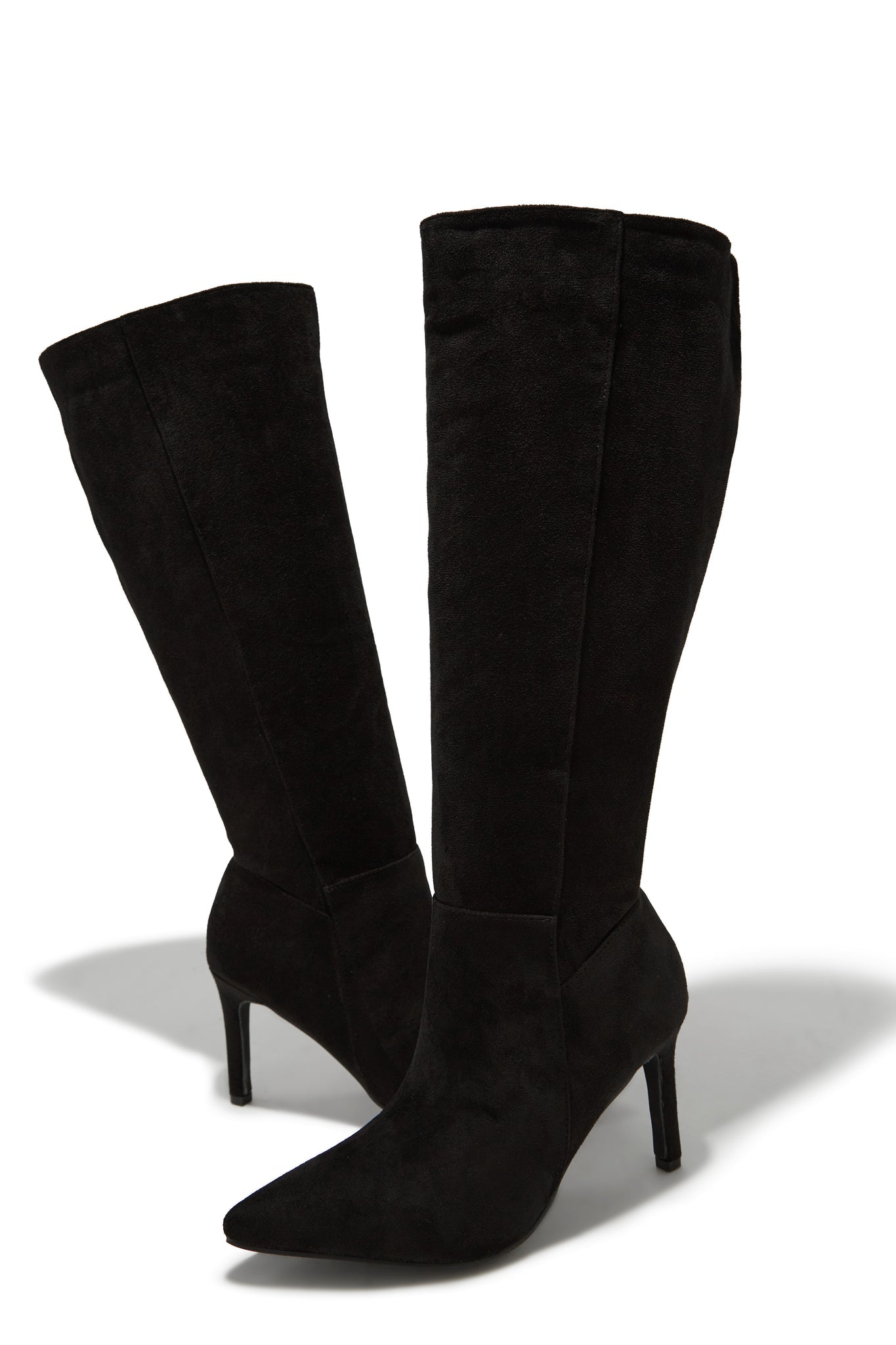 Scarlette Below The Knee Heel Boots – Black