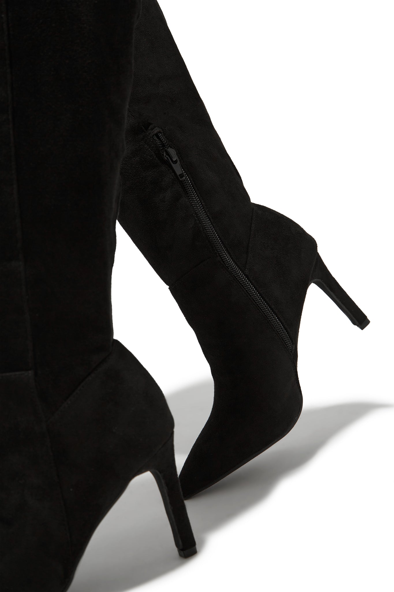 Scarlette Below The Knee Heel Boots – Black