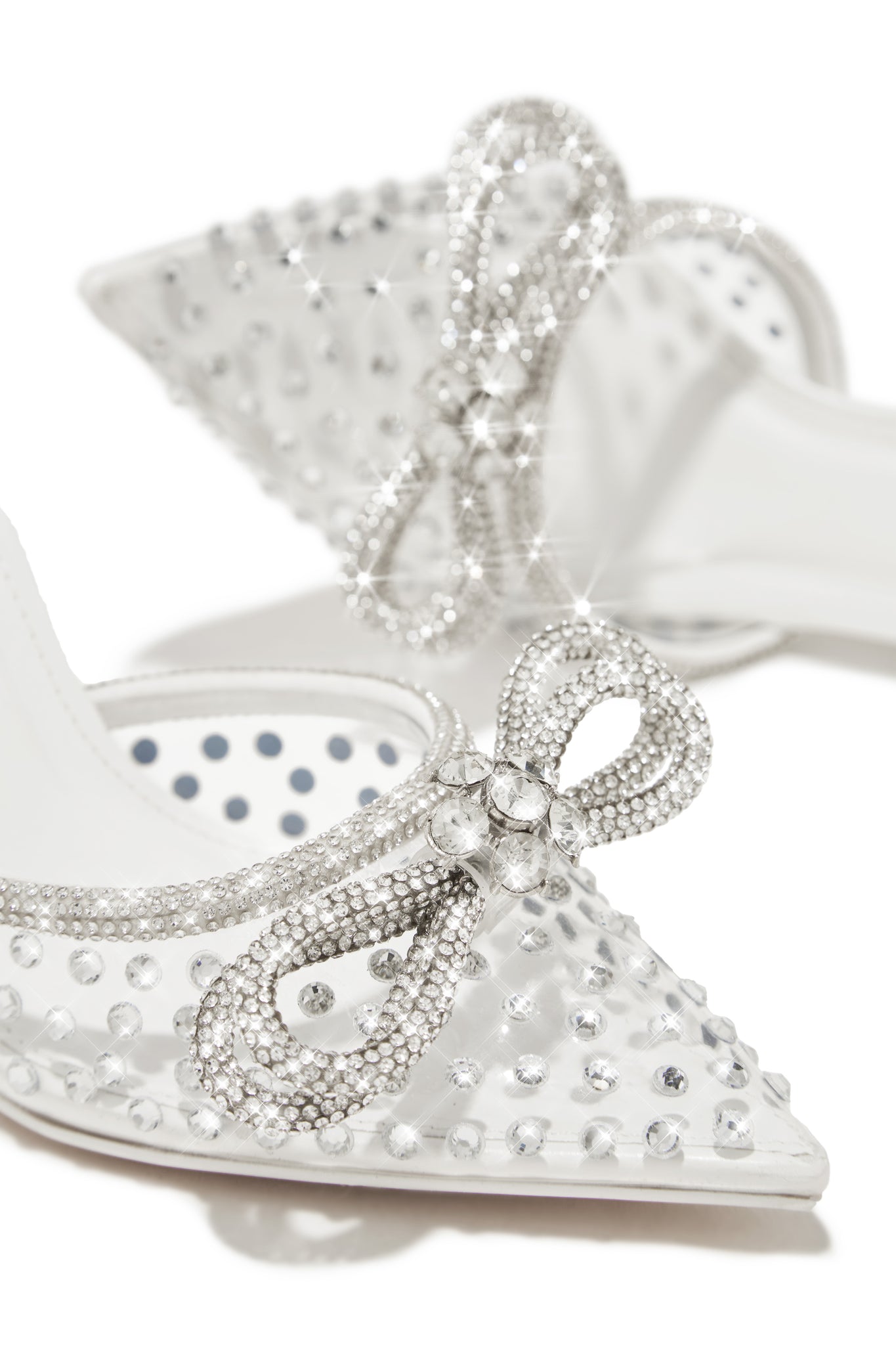 Elina Embellished Ankle Strap Pumps – White